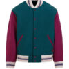 Colorblocked Woll Blend Varsity Jacket