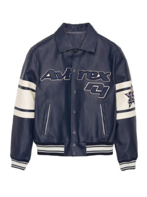 Americans Avirex Bronx Blue Leather Jacket