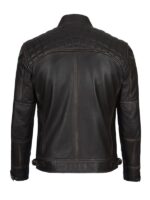 Men's Distress Brown Biker Jacket