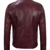 Men's Maroon Classic Biker Jacket