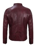 Men's Maroon Classic Biker Jacket