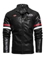 Men's Casual Moto Biker Leather Jacket