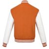 Men's Orange And White Varsity Jacket