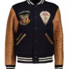 Men's Blue And Golden Varsity Jacket