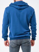 Men's Plain Blue Casual Pullover Hoodie