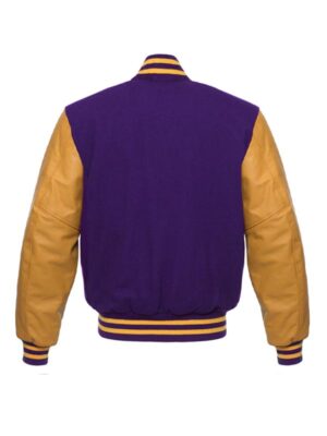 Men's Purple And Gold Varsity Jacket