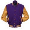 Men's Purple And Gold Varsity Jacket