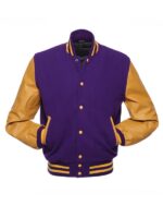 Men's Purple And Gold Varsity Jacket