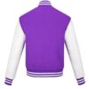 Men's Purple And White Varsity Jacket