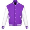 Men's Purple And White Varsity Jacket