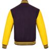 Men's Purple And Yellow Varsity Jacket