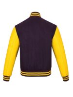 Men's Purple And Yellow Varsity Jacket