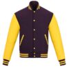 Men's Purple And Yellow Varsity Jacket