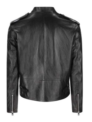 Men's Black Biker Leather Jacket