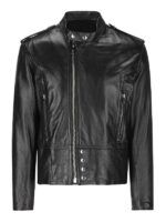 Men's Black Biker Leather Jacket