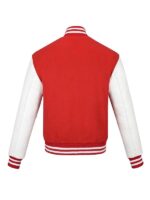 Men's Red And White Varsity Jacket