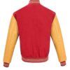 Men's Red And Yellow Varsity Jacket