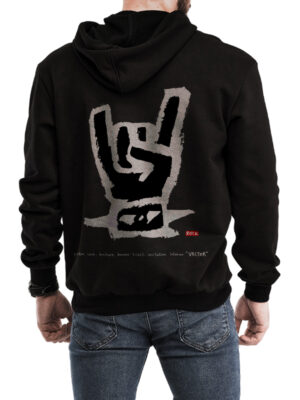 Men's Black Rock on Hand Fleece Hoodie