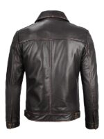 Men's Vintage Brown Shirt Style Biker Jacket