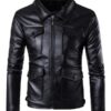 Men's Slim Fit Black Leather Jacket