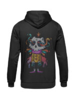 Men's Skull Cat Black Pullover Hoodie