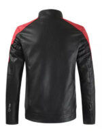 Men's Black And Red Biker Jacket