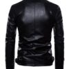 Men's Classic Biker Zipper Faux Jacket