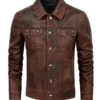 Men's Vintage Brown Trucker Jacket