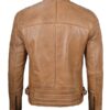 Classic Biker Tan Brown Jacket For Men