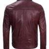 Men's Maroon Trucker Biker Jacket