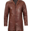 Men's Tall Brown 3/4 Length Coat