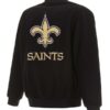 Black Saints NFL Varsity Jacket