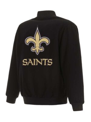 Black Saints NFL Varsity Jacket