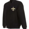 Black Saints NFL Varsity Jacket