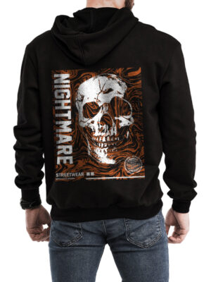 Men's Nightmare Skull Black Pullover Hoodie