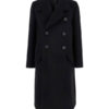 Men's Double Breasted Black Wool Coat