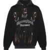 Unisex Black Thoroughbred Fleece Hoodie