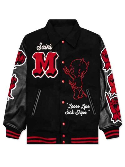 Saint Devil Black Bomber Jacket