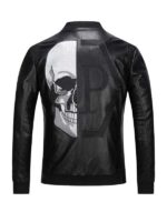 Men's Skull Patch Black Biker Jacket