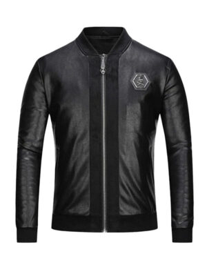 Men's Skull Patch Black Biker Jacket