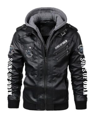 Sons Of Odin Black Biker Jacket