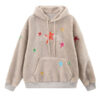 Unisex Colorful Star Patch Polyester Hoodie