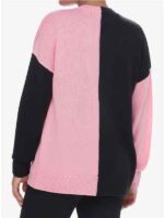 Women's Pink And Black Split Pumpkin Sweater