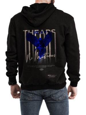 Men's Thears No Mistake Black Printed Hoodie