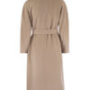 Women's Beige Belted Wool Long Coat