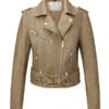 Women's Slim Fit Faux Leather Jacket