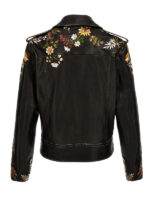 Women's Black Flower Embraided Jacket