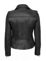 Women's Slim Fit Black Leather Jacket