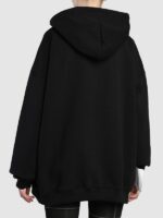 Women's Black Oversized Fleece Hoodie