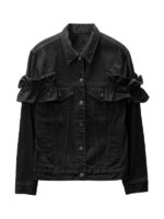 Women's Long Sleeve Black Denim Jacket